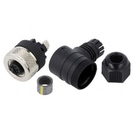 Conector M12 5 pini mamă A-DeviceNet CANopen IP67 | Electronic-mag.ro | Componente Electronice