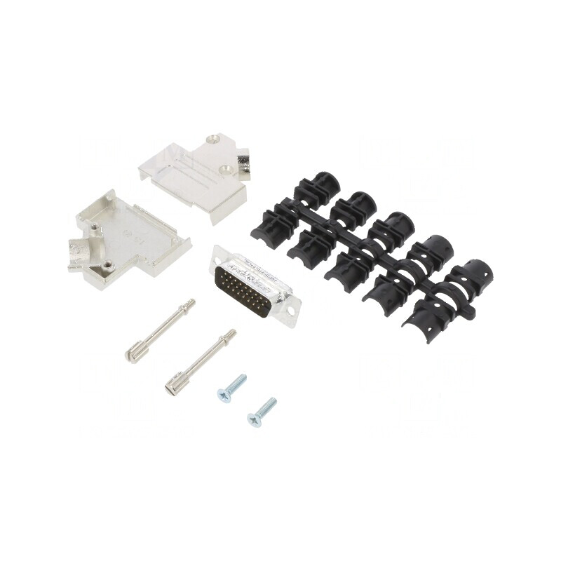 Conector D-Sub HD 26 pini tată unghi 45° lipire pe cablu gold flash | Electronic-mag.ro | Componente Electronice