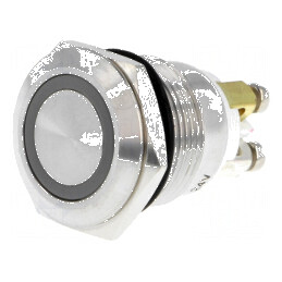 Comutator anti-vandalism SPST-NO 2A/36VDC Ø19mm IP65 | Electronic-mag.ro | Componente Electronice