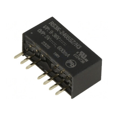 Convertor DC/DC 3W 9-36V la 5V 600mA SIP8 | Electronic-mag.ro | Componente Electronice