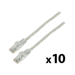 Patch cord U/UTP 6 litat CCA PVC gri 2m 26AWG - 10 buc. | Electronic-mag.ro | Componente Electronice