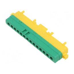 Bloc de distribuție 1 piste 14 borne TS35 400V | Electronic-mag.ro | Componente Electronice