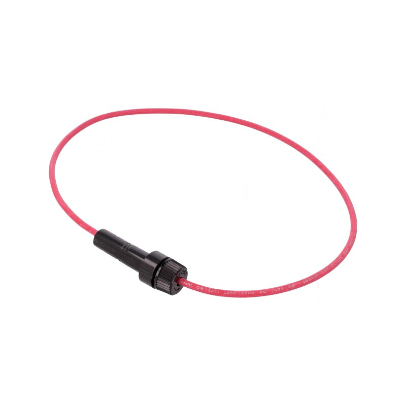 Clemă siguranţe cilindrice 6,3x32mm 20A 600VAC pe cablu | Electronic-mag.ro | Componente Electronice