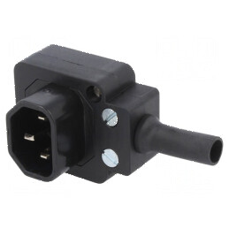 Conector alimentare AC 10A 250VAC IEC 60320 mufă tată | Electronic-mag.ro | Componente Electronice