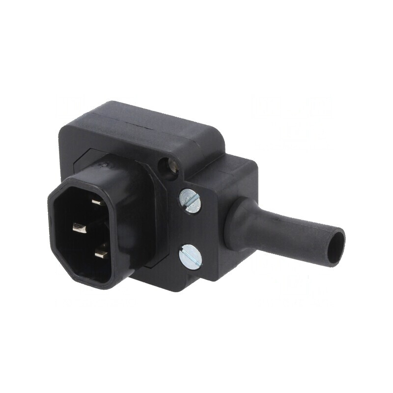 Conector alimentare AC 10A 250VAC IEC 60320 mufă tată | Electronic-mag.ro | Componente Electronice