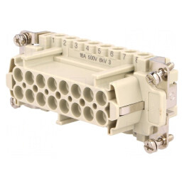 Conector HDC mamă CNE PIN 16, 16A 500V, dimensiune 77.27 | Electronic-mag.ro | Componente Electronice