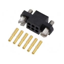 Conector cablu-cablu/PCB mufă mamă 6 PIN Datamate J-Tek 800V | Electronic-mag.ro | Componente Electronice