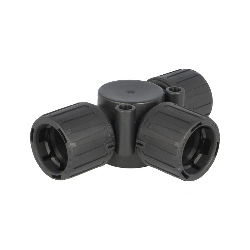 Conector T poliamidă HelaGuard 50-135°C IP66 negru | Electronic-mag.ro | Componente Electronice Conector T poliamidă HelaGuard 50-135°C IP66 negru | Electronic-mag.ro | Componente Electronice
