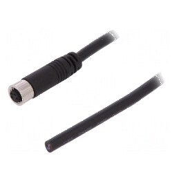 Conector M8 2m mamă 4 pini cu manşon şi cabluri | Electronic-mag.ro | Componente Electronice