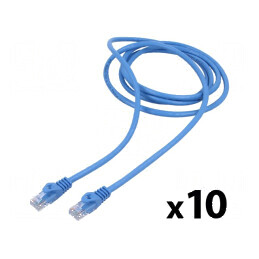 Cabluri patch U/UTP 6 litat CCA PVC albastru 2m 26AWG | Electronic-mag.ro | Componente Electronice