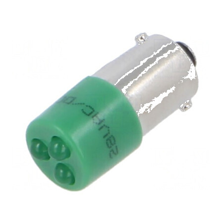 Lampă LED verde BA9S/T10 28VDC 28VAC plastic -20÷60°C | Electronic-mag.ro | Componente Electronice