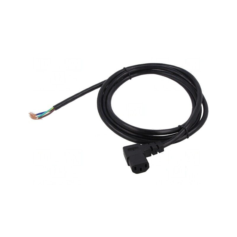 Cablu IEC C13 mamă 90° 2m negru 10A 250V 3x18AWG PVC | Electronic-mag.ro | Componente Electronice Cablu IEC C13 mamă 90° 2m negru 10A 250V 3x18AWG PVC | Electronic-mag.ro | Componente Electronice