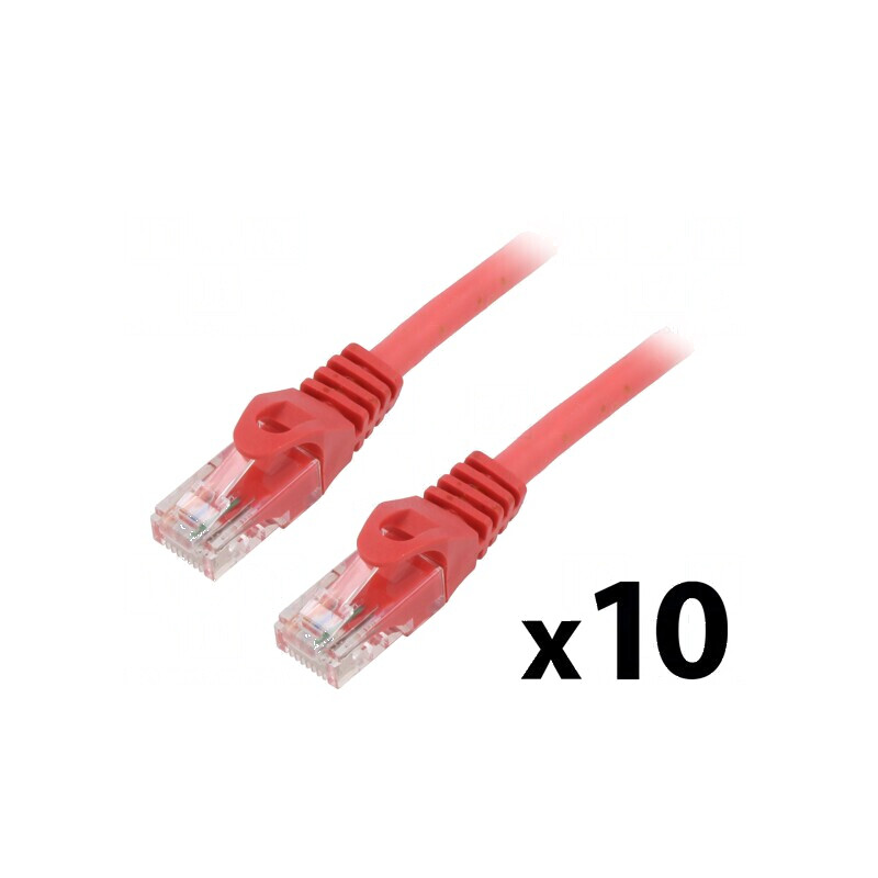 Cabluri Patch U/UTP 6 litat CCA PVC roşu 2m 26AWG - 10 buc. | Electronic-mag.ro | Componente Electronice Cabluri Patch U/UTP 6 litat CCA PVC roşu 2m 26AWG - 10 buc. | Electronic-mag.ro | Componente Electronice