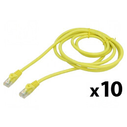 Patch cord U/UTP 6 litat CCA PVC galben 2m 26AWG | Electronic-mag.ro | Componente Electronice