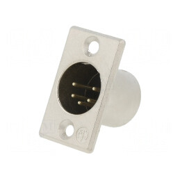 Conector XLR soclu tată PIN 5 lipire argint 7,5A | Electronic-mag.ro | Componente Electronice