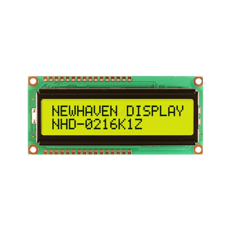 Afișaj LCD alfanumeric STN 16x2 galben-verde LED | Electronic-mag.ro | Componente Electronice