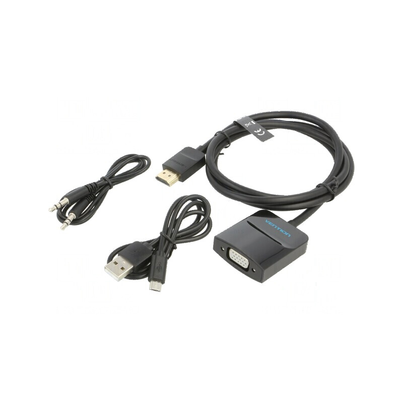 Convertor HDMI la VGA 1m negru, carcasă ABS | Electronic-mag.ro | Componente Electronice Convertor HDMI la VGA 1m negru, carcasă ABS | Electronic-mag.ro | Componente Electronice