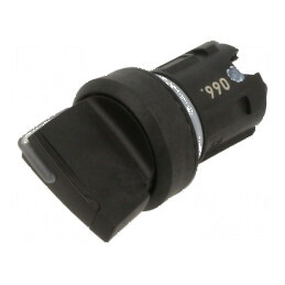 Comutator rotativ 22mm Poz. 3 negru | Electronic-mag.ro | Componente Electronice