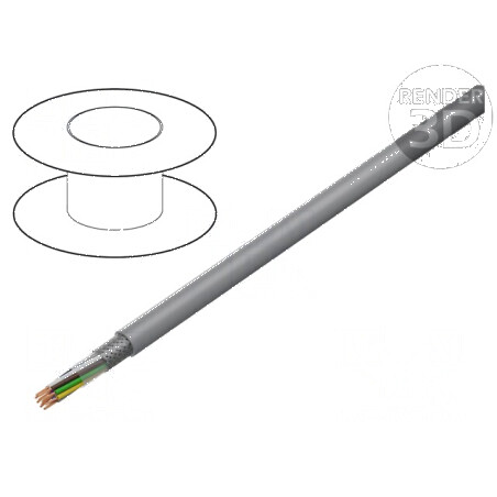 Cablu ecranat LiY-CY 12x1,5mm² cu tressă de cupru cositorit PVC | Electronic-mag.ro | Componente Electronice