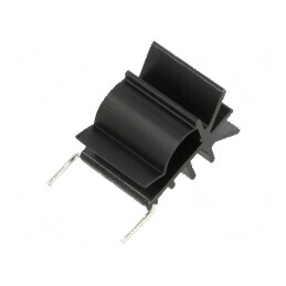 Radiator extrudat TO220 cu aripioare negru 20mm x 20mm | Electronic-mag.ro | Componente Electronice