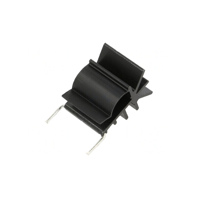 Radiator extrudat TO220 cu aripioare negru 20mm x 20mm | Electronic-mag.ro | Componente Electronice