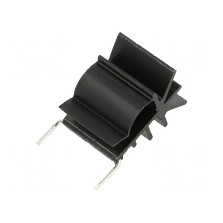 Radiator extrudat TO220 cu aripioare negru 20mm x 20mm | Electronic-mag.ro | Componente Electronice