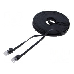 Cablul plat U/UTP 6 litat Cu PVC negru 15m 32AWG | Electronic-mag.ro | Componente Electronice