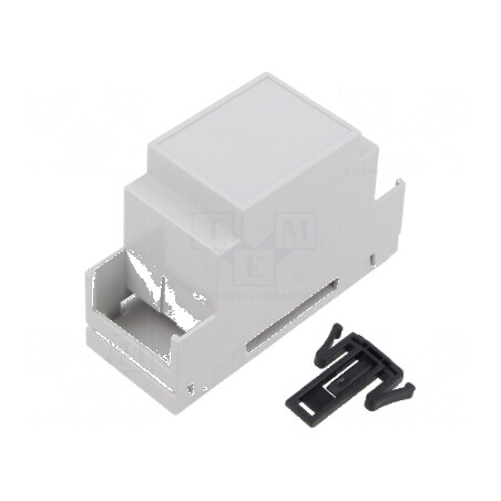 Carcasă şină DIN Y 90mm X 36mm Z 58mm PPO gri deschis | Electronic-mag.ro | Componente Electronice