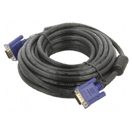Cablu D-Sub 15pin HD negru 10m | Electronic-mag.ro | Componente Electronice