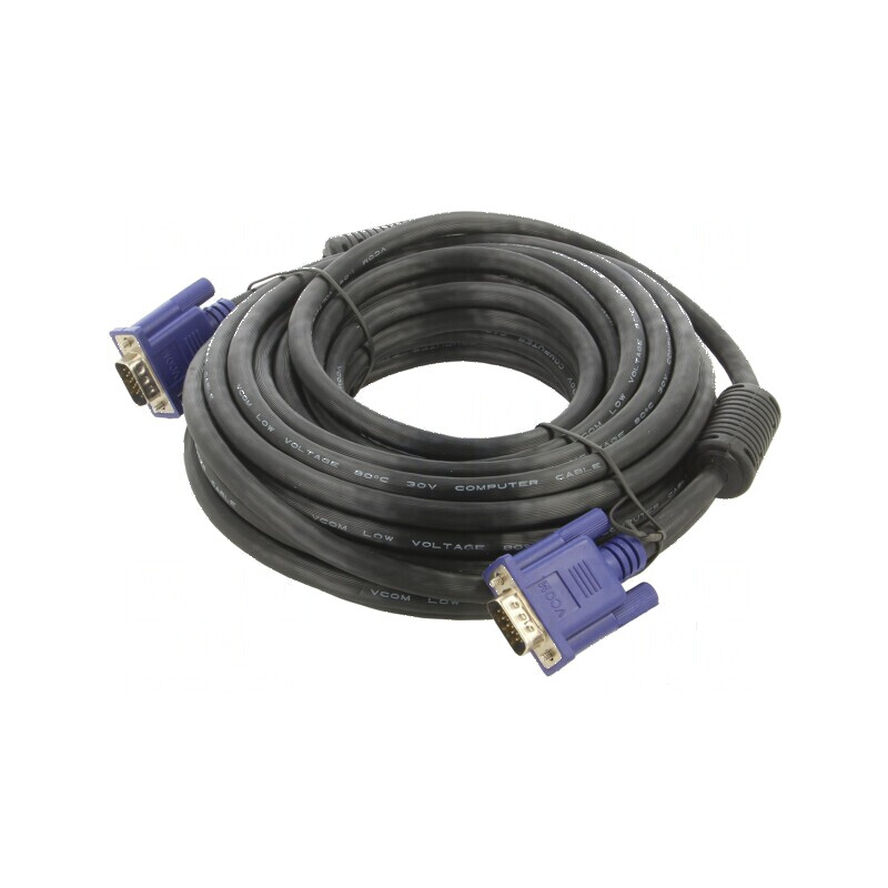 Cablu D-Sub 15pin HD negru 10m | Electronic-mag.ro | Componente Electronice Cablu D-Sub 15pin HD negru 10m | Electronic-mag.ro | Componente Electronice