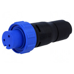 Conector circular mufă mamă PIN 3 fără contacte pe cablu | Electronic-mag.ro | Componente Electronice