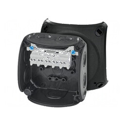 Carcasă cutie conexiuni IP66 neagră 93mm x 93mm x 62mm | Electronic-mag.ro | Componente Electronice