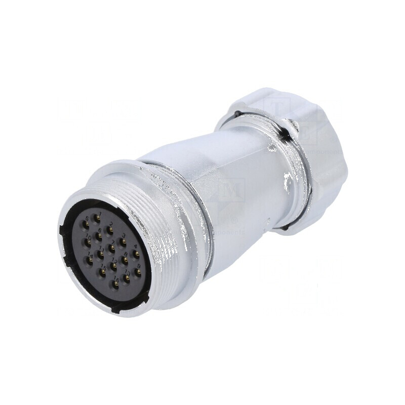 Mufă WS mamă 16 PIN 10A 500V 2mm2 lipire pe cablu drept | Electronic-mag.ro | Componente Electronice