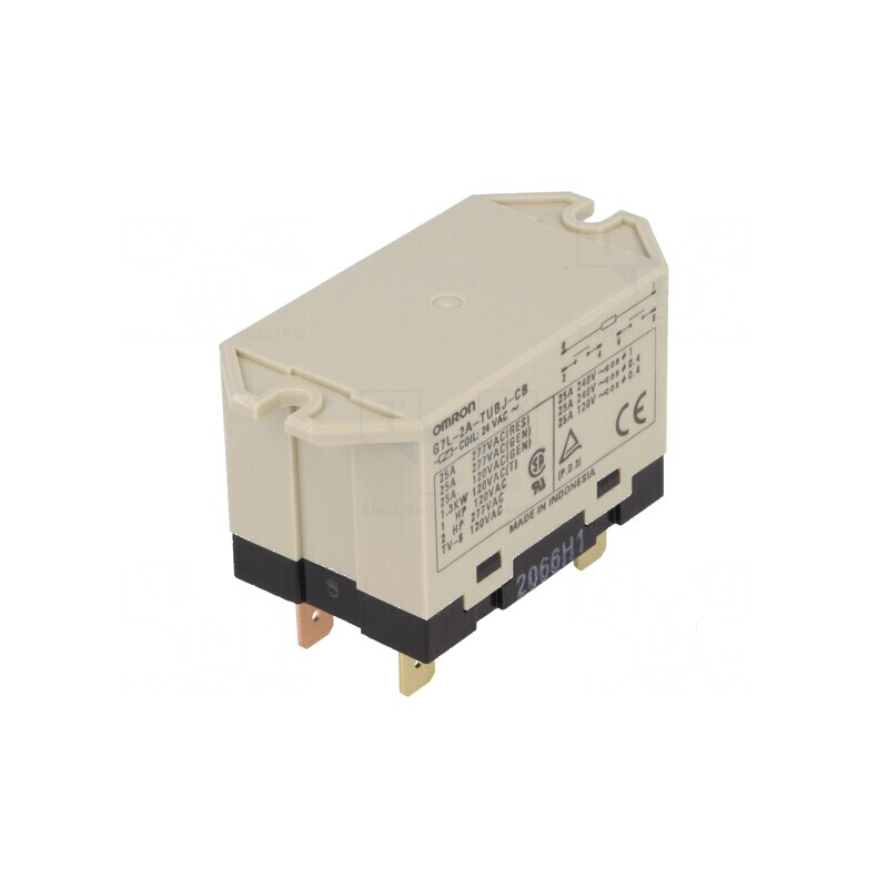 Releu electromagnetic DPST-NO 24VAC G7L pentru panou | Electronic-mag.ro | Componente Electronice