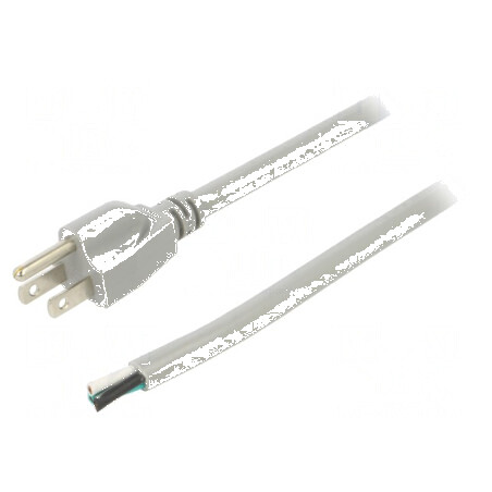 Cablu 3x14AWG NEMA 5-15 (B) 3,5m gri 13A PVC | Electronic-mag.ro | Componente Electronice