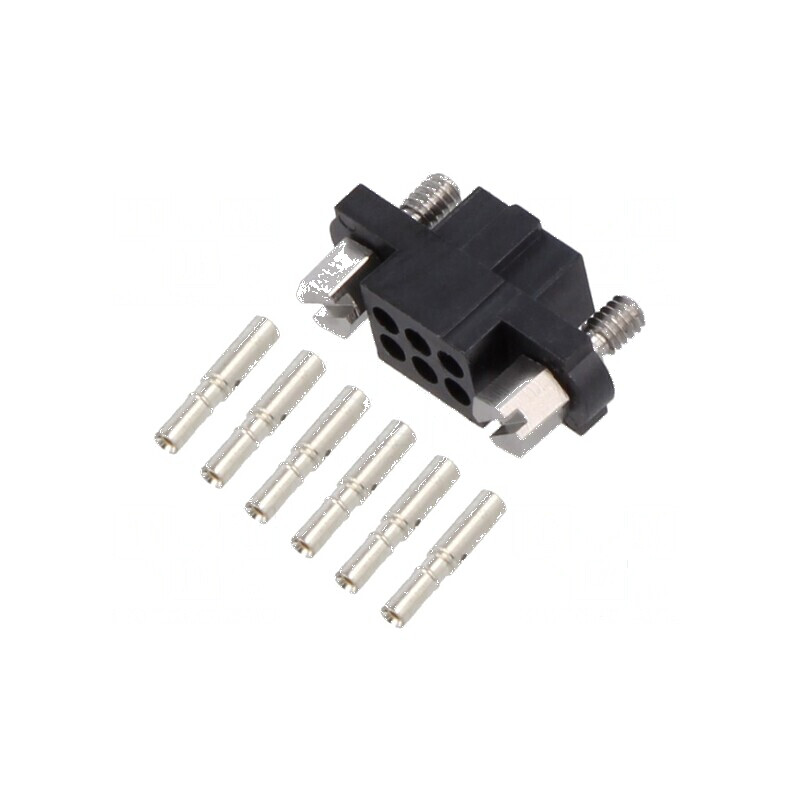 Conector cablu-cablu/PCB mufă mamă PIN 6 Datamate J-Tek 800V | Electronic-mag.ro | Componente Electronice