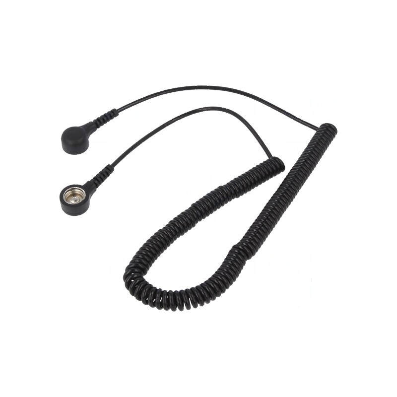 Cablu conexiune ESD spiralat 3m 1MΩ | Electronic-mag.ro | Componente Electronice