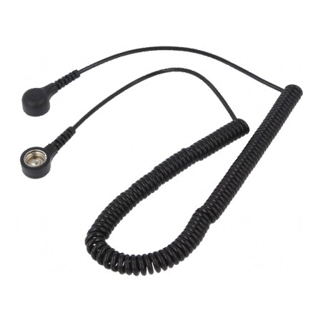 Cablu conexiune ESD spiralat 3m 1MΩ | Electronic-mag.ro | Componente Electronice