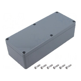 Carcasă universală ABS gri deschis 80mm x 195mm x 55mm | Electronic-mag.ro | Componente Electronice