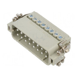 Conector HDC inserturi contact tată CDA PIN 16A 16 PE | Electronic-mag.ro | Componente Electronice