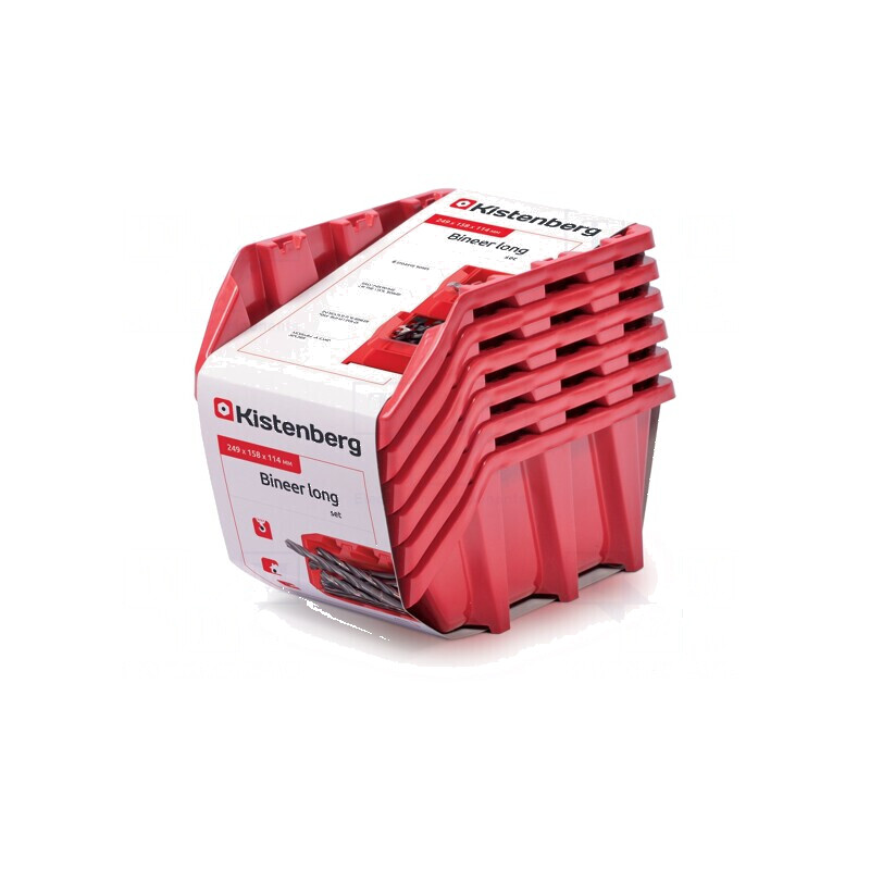 Cuvă roşie lungă 249x158x114mm 6buc KBILS25 BINEER | Electronic-mag.ro | Componente Electronice