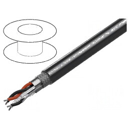 Cablu RS232/RS422 2x2x28AWG cu PVC crom 30m CPR Eca | Electronic-mag.ro | Componente Electronice