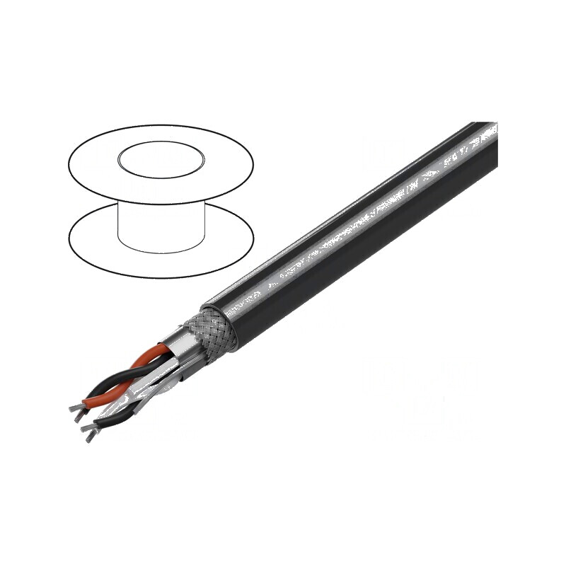 Cablu RS232/RS422 2x2x28AWG cu PVC crom 30m CPR Eca | Electronic-mag.ro | Componente Electronice