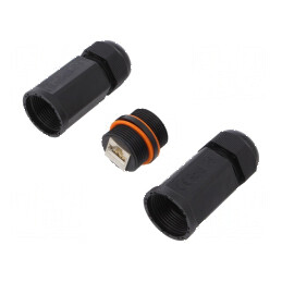 Adaptor soclu Cat 6a ecranat 8p8c RJ45 x2 | Electronic-mag.ro | Componente Electronice