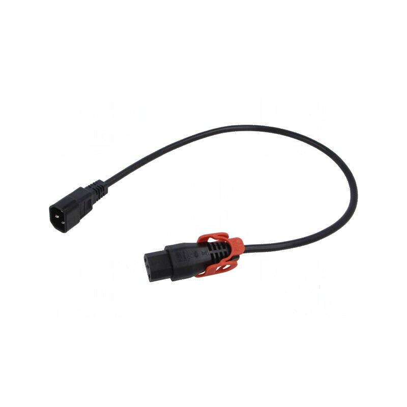 Cablu IEC C13 mamă - IEC C14 tată 0,5m cu blocare IEC LOCK | Electronic-mag.ro | Componente Electronice Cablu IEC C13 mamă - IEC C14 tată 0,5m cu blocare IEC LOCK | Electronic-mag.ro | Componente Electronice