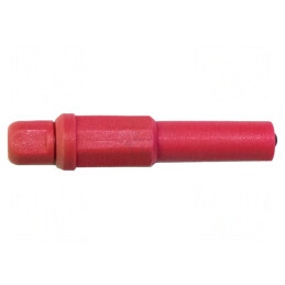 Conector banană 4mm 20A 1kV roşu cu izolaţie nichelat | Electronic-mag.ro | Componente Electronice
