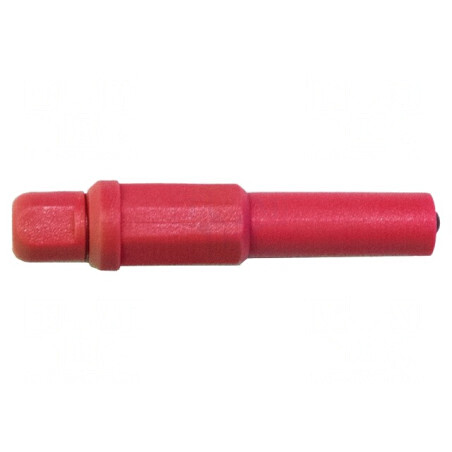 Conector banană 4mm 20A 1kV roşu cu izolaţie nichelat | Electronic-mag.ro | Componente Electronice