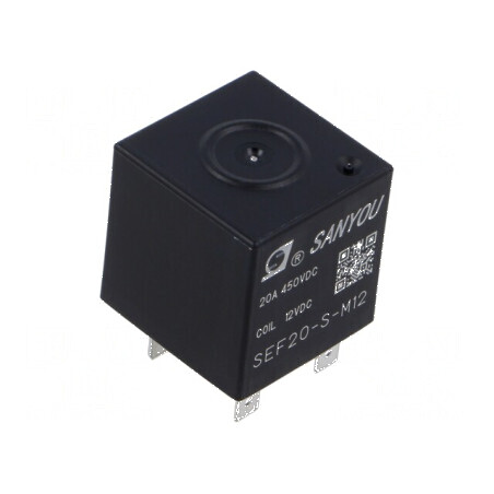 Releu electromagnetic SPST-NO 12VDC 20A pentru panou | Electronic-mag.ro | Componente Electronice