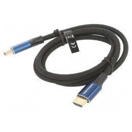 Cablu HDMI 2.1 Negru Mufă HDMI PVC Textilă | Electronic-mag.ro | Componente Electronice
