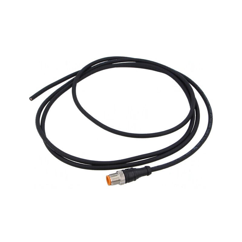 Cablu M12 PIN 4 drept 2m 250VAC 4A | Electronic-mag.ro | Componente Electronice